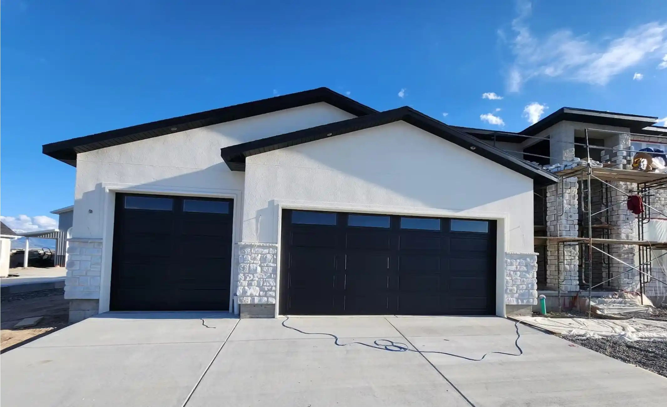 black modern garage door installation roy ut beehive state doors